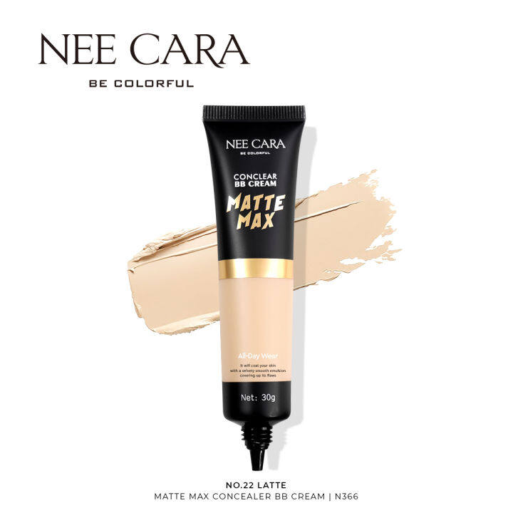 nee-cara-นีคาร่า-บีบีครีม-ครีมรองพื้น-เนื้อนุ่ม-คุมมัน-ไม่เป็นคราบ-n366-matte-max-concealer-bb-cream