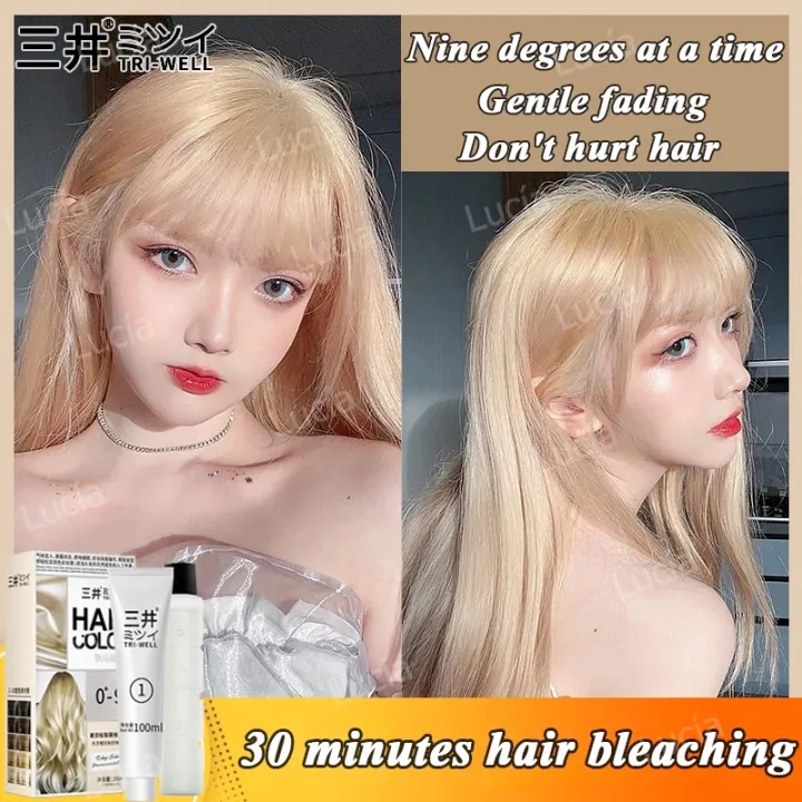 Mitsui hair bleaching set bleach hair color bleach cream Natural hair
