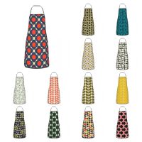 Flower Stem Orla Kiely Pattern ผ้ากันเปื้อนสำหรับผู้หญิง ผู้ชาย Unisex Bib สแกนดิเนเวีย Flower Kitchen Cooking Tablier Cooking Chef Baking