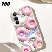 เคสโทรศัพท์มีลายคลื่น YBD สำหรับ Vivo V27 Pro V27E IQOO Z6 Pro V25 Pro 5G ต้นกระบองเพชรน่ารักและกระต่ายวัสดุซิลิโคนกล้องปกป้องเต็มรูปแบบ