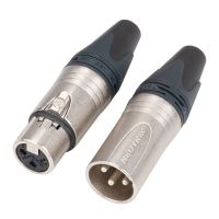 2ชิ้น NC3FXX NC3MXX Neutrik สามขา XLR ชิ้นส่วนวงจรไฟฟ้าปลั๊กที่สมดุลชุบเงิน