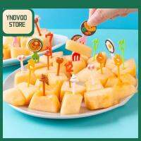 YNDVQO STORE 16/20pcs เครื่องใช้บนโต๊ะอาหาร น่ารักน่ารักๆ ปาร์ตี้มื้อกลางวัน หยิบอาหารเด็ก ส้อมส้อมส้อม Toothpicks ของขวัญเด็กวัยหัดเดิน ส้อมผลไม้ส้อม เครื่องถ้วยชามผักเบนโตะ