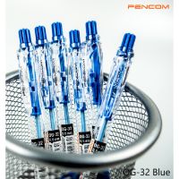 ากกาแบบกดด้ามสีน้ำเงิน ขนาดหัวปากกา  0.5 mm Pencom OG32-BL ปากกาหมึกน้ำมันแบบกด หมึกแห้งไว เขียนลื่น