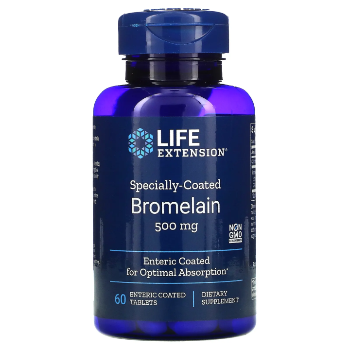 Life Extension, SpeciallyCoated Bromelain, 500 mg, 60 Enteric Coated