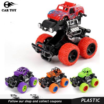 CAR TOYS 1PC 1:32 Monster Trucks Toy Cars For Boys Friction Pull Back Powered Push And Go Vehicle Toys Birthday Gifts For Kids Toddlers Boys toys for