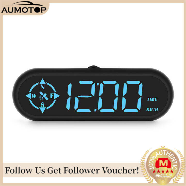 Mulcort Car Head-up Display GPS Digital Speedometer Compass With LED