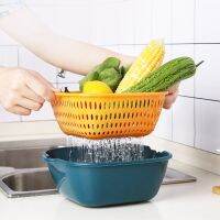 【CW】 Fruits Vegetables Drain Basket Cleaning Basin to Safe Material Storing Tools RR2133A