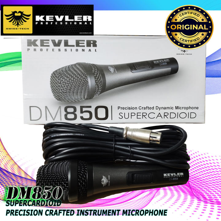 Kevler DM850 Premium Crafted Dynamic Supercardioid Microphone with 10M ...