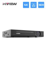 H.View 4K 16CH Poe NVR 2/5/8MP ระบบรักษาความปลอดภัยระบบตรวจจับใบหน้า H.265การเฝ้าระวังผ่านเครือข่ายเครื่องเสียงเครื่องบันทึกวีดีโอ Xmeye Onvif