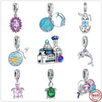 2023 New Fashion Silver 925  Dolphin Sea turtle Charm Bead Pandora Fit Original Pandora Bracelets DIY Fine Sterling Jewelry Gift