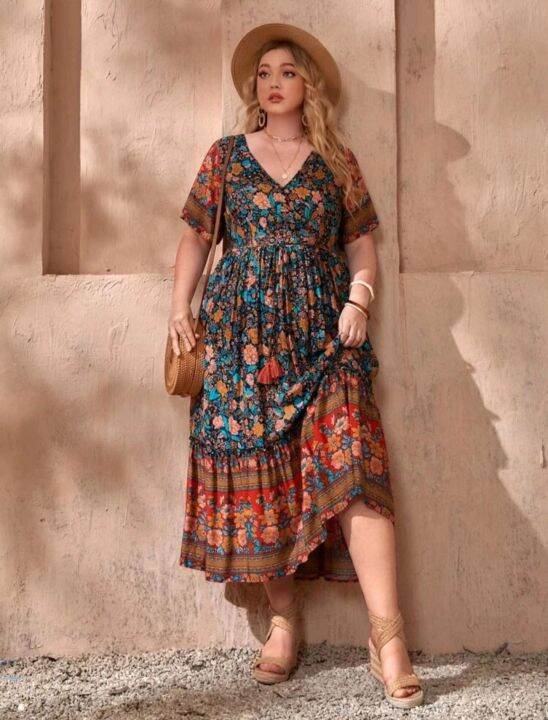 boho dresses in extended sizes