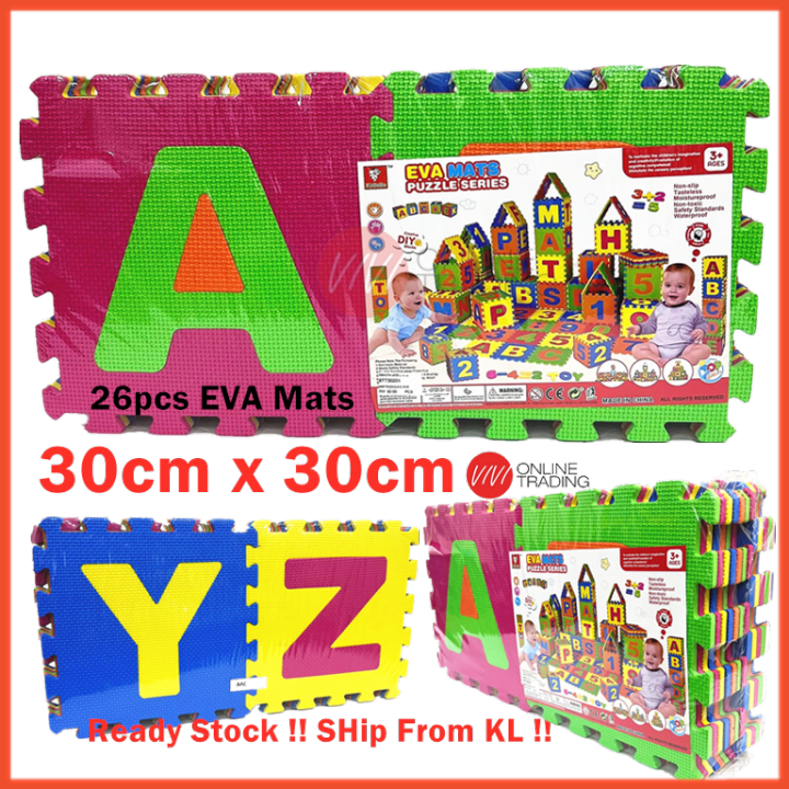 26pcs Alphabet Eva Foam 30x30cm Puzzle Mat Play Floor Mat Puzzle Tikar