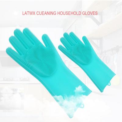 Scrub Gloves Non-slip Heat-resistant Silicone Rubber Gloves Kitchen Dish Washing Cleaning Dropshipping Safety Gloves