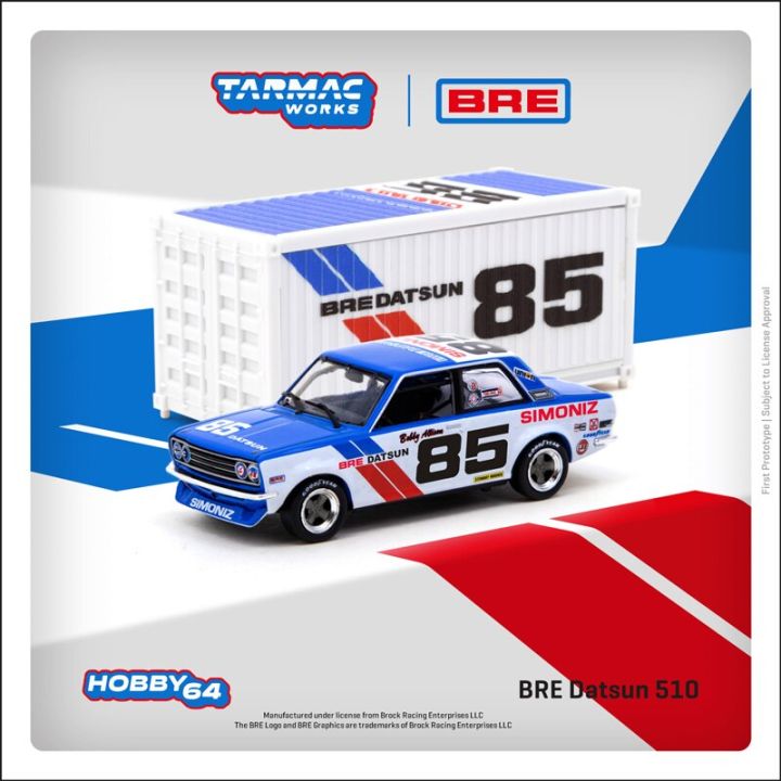 TW In Stock 1:64 Datsun 510 BRE Container Packaging Diecast Diorama Car Model Collection Miniature Carros Toys Tarmac Works