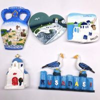 Fridge Magnets Souvenir Santorini Greece Refrigerator Paste Kusadasi Turkey Monaco 3d Resin Message Stickers Cute Magnets Gift