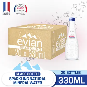 Buy evian Sparkling Natural Mineral Water 330ml Online - Shop
