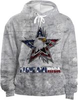 Unisex Sweatshirt Hoodie-Pullover Sleeve Novelty-Christmas: USA Flags Graphics Casual Teenager Streetwear Hood Outwear