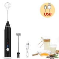 USB Charging Portable Milk Frother Electric Egg Beater Mixer for Coffee Drink