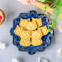 Cartoon Kitten Biscuit Mold Cute Children DIY 3D Pressing Cat Cookie Cutter Household Baking Tools Fondant Pastry Sugar Crafts Bread Cake  Cookie Acce