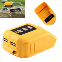 สำหรับ Dewalt Dual USB Converter สำหรับ DEWALT 14.4V 18V 20V Li-Ion แบตเตอรี่ Converter DCB090อุปกรณ์ USB ชาร์จอะแดปเตอร์แหล่งจ่ายไฟ