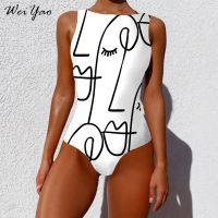 Women Swimwear Pop Art One Piece Swimsuit Female Monokini Swimming Suits Bathing Suits Print Swimsuits For Women Swimwear Beach