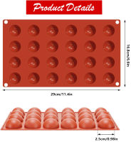 แม่พิมพ์ซิลิโคน ครึ่งวงกลม 24 ช่อง 24 Cavity Baking Food Grade อย่างดี สามารถใช้เป็นแม่พิมพ์เค้ก วุ้น ช็อคโกแลต