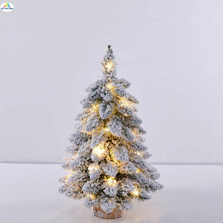 ABH Mini Fake Christmas Tree Sculpture Warm Christmas Trees Statue with