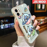 เคส JIUMOO สำหรับ iPhone 11 11 Pro 11 Pro Max เคสโทรศัพท์บางอวกาศนักบินอวกาศลายการ์ตูนเคสซิลิโคนนิ่มดั้งเดิมคลุมทั้งหมดเคสป้องกันทนแรงกระแทกกล้อง