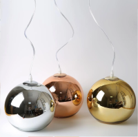 New Modern Mirror Glass Balls Pendant Lamp LED Ceiling Light Cafe Restaurant Industrial Decor Nordic Home Lighting Fixtures