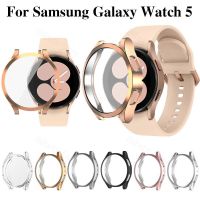 ZZOOI Band Case for Samsung Galaxy Watch 5 44mm 40mm Full Coverage Bumper Case For Samsung Watch5 Protective Cover Screen Protector