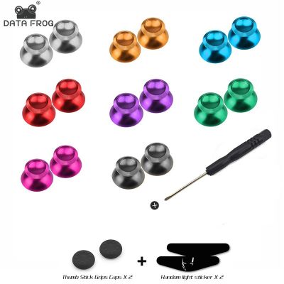 Aluminum Metal 3D Analog Joystick for PS4 Slim Pro thumb Stick Grip Cap Replacement for XBOX ONE Controller Adhesives Tape