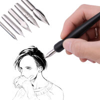 ชุดเครื่องมือชุดอุปกรณ์วาดเขียนประดิษฐ์ตัวอักษร Set Pulpen ปลายปากกาอนิเมะ Jizha หัวปากกา5หัวพร้อมที่ยึด1อัน