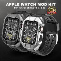 40mm 41mm 44mm 45mm 49mm Modification Kit For Apple Watch Series7 8 Ultra Metal Case Rubber Band For iWatch SE 6 5 4 3Men Sport Straps