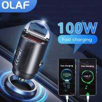 Olaf Mini USB C Car Charger Pull ring PD QC3.0 Fast Charging Adapter for iPhone 14 ProMax Sumsung iPad Huawei phone 100W Charger Car Chargers