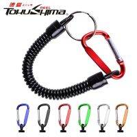 Extendable Fishing Rope Elastic Climbing Wire Keychain Hiking Lanyard Anti-lost Tackle Multicolor