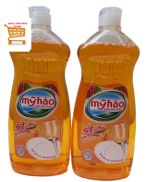 MỚI  Combo 2 Chai Nước rửa chén Mỹ Hảo 5X  750g Chai  Tinh dầu Gừng &