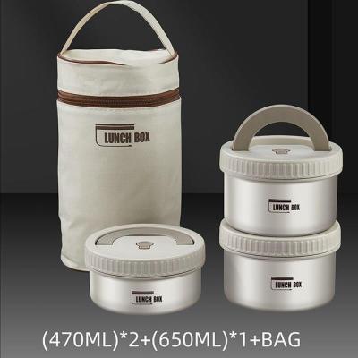 Lunch Box Portable Insulated Lunch Container Set Stackable Bento Stainless Steel Lunch ContainerTH