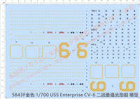 1700กองทัพเรือสหรัฐฯ USS องค์กร CV-6บิ๊ก E โชคดี E C Arrier น้ำรูปลอก