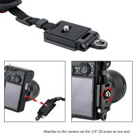 JJC Quick Release Plate Clamp Camera Strap Wrist Hand Strap Base Plate Adapter for Tripod Monopod with Arca Swiss Type Mount