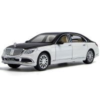 1:24 Benz Maybach S600จำลองรถโลหะผสมรุ่นเสียงและแสงดึงกลับเด็กของเล่นรถเครื่องประดับเด็กวันเกิด Gift