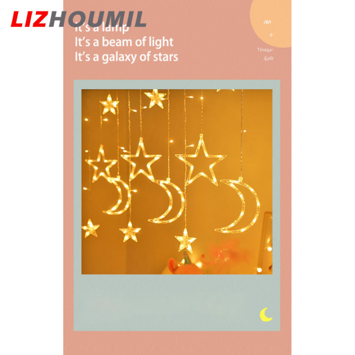 lizhoumil-led-string-lights-8-flashing-modes-ip44-waterproof-stars-moon-christmas-decorative-lights-curtain-lamp