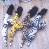 Furry Tiger Cow Ze Leopard Jungle Animal Tails Headband เครื่องแต่งกายอุปกรณ์งานเลี้ยงวันเกิดคอสเพลย์ Props Dress Up Halloween