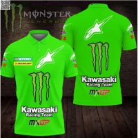 Kawasaki Racing polo shirt  Monster Energy 3D Apparels trong 2023