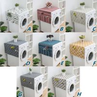 Fish Ocean Wave Navy Blue  INS Household Single Door Refrigerator Cover Dust Cover Drum Washing Machine Cover Towel Washer Dryer Parts  Accessories