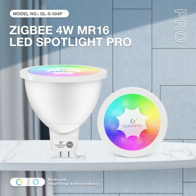 4PCS Gledopto Spot Light RGBCCT LED Spotlight Lamp Zigbee 4W MR16 Pro With 25/120 Degree Beam Angle For Bedroom Corridor Kitchen