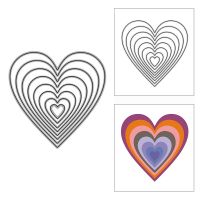 New Nesting Tall Hearts Frame 2020 Metal Cutting Dies for DIY Scrapbooking and Card Making Decorative Embossing Craft No Stamps