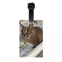 【DT】 hot  Caracal Big Floppa Cash Luggage Tags for Suitcases Fashion Africa Gosha Baggage Tags Privacy Cover ID Label