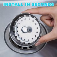 ❁✢❦ Stainless Steel Kitchen Sink Strainers Durable Kitchen Sink Stopper Easy Install Bathroom Sink Filter For Basin Sink Strainer