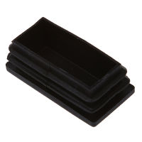 Plastic Rectangle Tube Inserts End Blanking Cap 25x50mm 10 Pcs Black