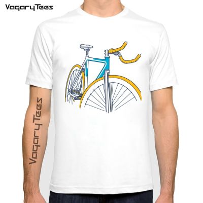 Vagarytees Vintage Gear Bicycle Culture Classic T-Shirt Summer Men Short Sleeve Bike Print Sport Casual Tops Hip Hop Tees